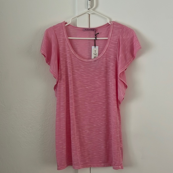 Michael Stars Tops - Softest Heathered Pink Michael Stars Tee